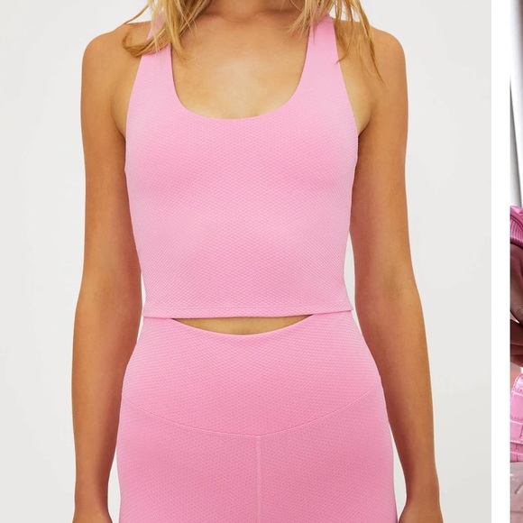 Beach Riot NEW Yara Top Berry Love Waffle - Picture 3 of 9